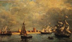 Eugene Boudin The Port of Camaret oil painting image